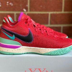 Nike Zoom Lebron Nxxt Gen Red Black Teal Size 9 Mens New Sneakers Shoes